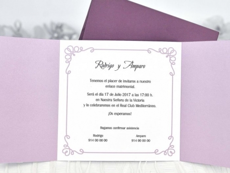 Invitación de boda - PAREJA ROMANTICA   (C39104A)