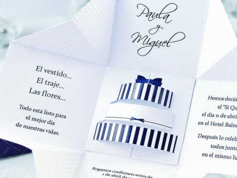 Invitación de boda - CAJA TARTA   (39107 B)