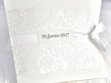 Invitación de boda - ELEGANTE ENCAJE    (39108 E)