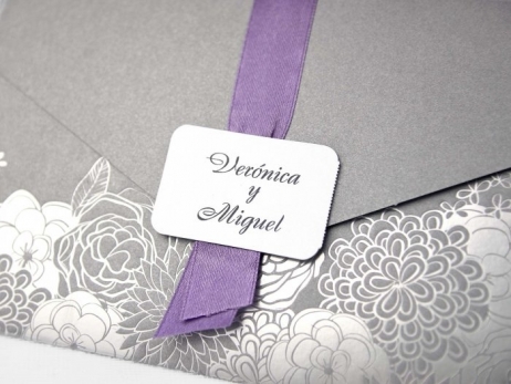 Invitación de boda - ELEGANTE GRIS    (C39113B)
