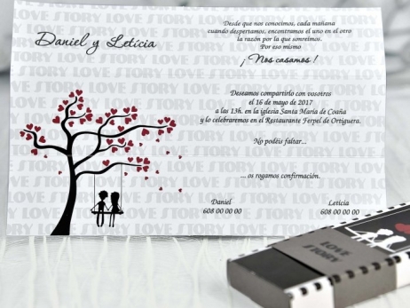 Invitación de boda - CAJA PELICULA    (C39116D)