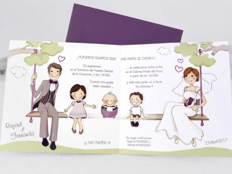 Invitación de boda - PAPA Y MAMA   (C39124B)