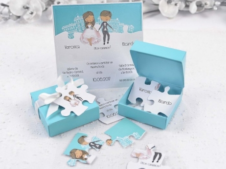 Invitación de boda - CAJA CON PUZZLE    (39125 G)