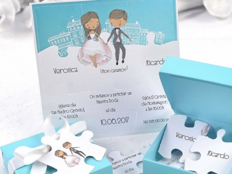 Invitación de boda - CAJA CON PUZZLE    (39125 G)