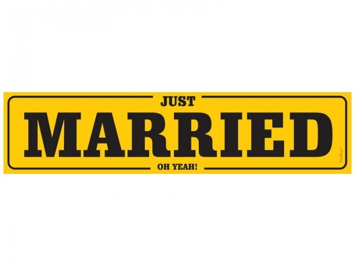 MATRICULA PARA COCHE NOVIOS  Just Married 5