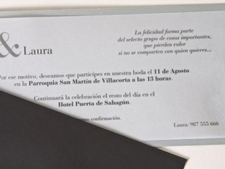 Invitación de boda - ELEGANTE CON ORNAMENTOS   (ES100.535)