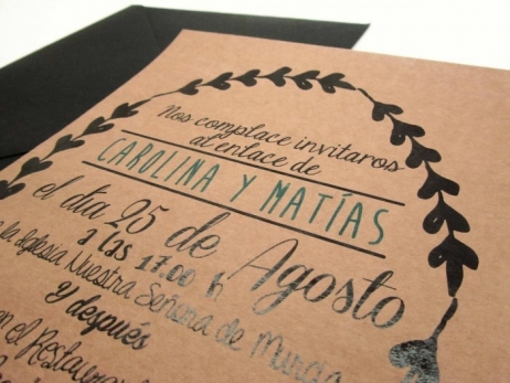 Invitación de boda - KRAFT CENEFA  -  FB103