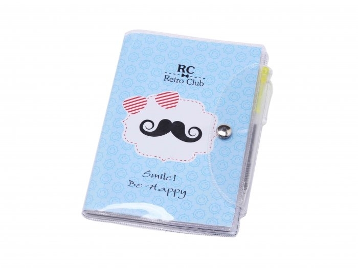 Detalle de boda - LIBRETA NOTAS PVC "MOUSTACHE" ref 2685