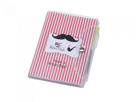 Detalle de boda - LIBRETA NOTAS PVC "MOUSTACHE" ref 2685