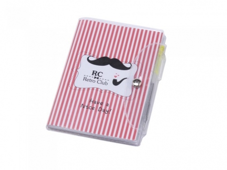 Detalle de boda - LIBRETA NOTAS PVC "MOUSTACHE" ref.2685