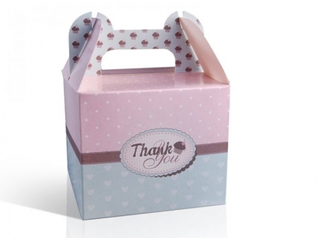 CAJA PARA CANDY BAR/MESA DULCE menta-rosa topos