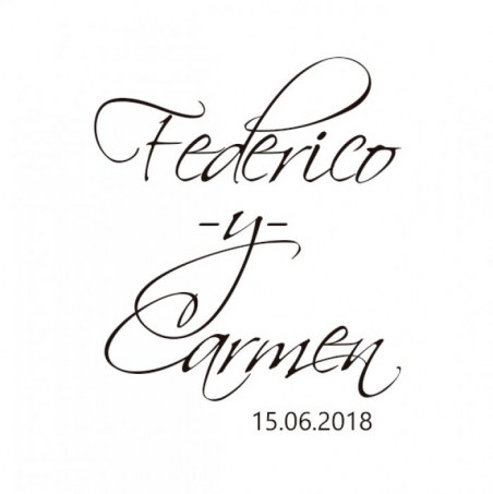 Sello Personalizado boda + Tinta GRATIS ref.selloR9