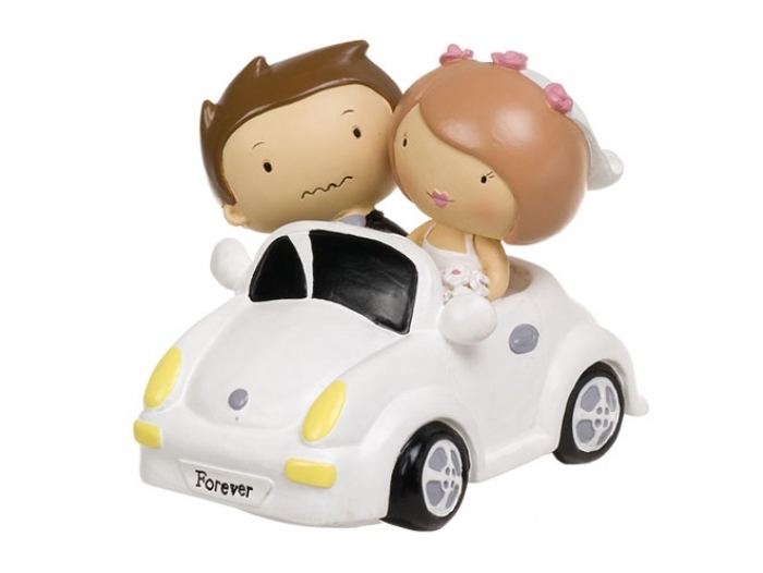 Figura Novios Coche Para Tarta De Boda  Figuras tarta boda, Figuras novios  tarta, Tartas de boda