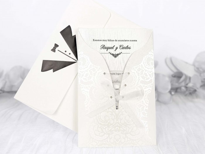 Invitación de boda - TRAJE DE NOVIOS (C20339) Invitación de boda - TRAJE DE NOVIOS (C20339)