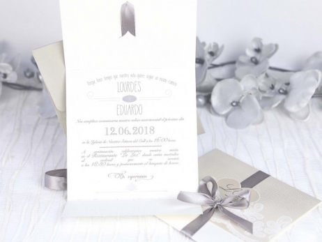 Invitación de boda - ELEGANTE INICIALES   (39204 B)