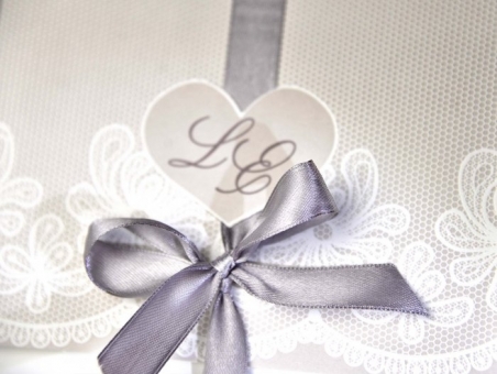 Invitación de boda elegante barata gris 39204