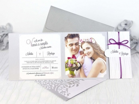 Invitación de boda -  ARBOL CON FOTO   (C39206C)