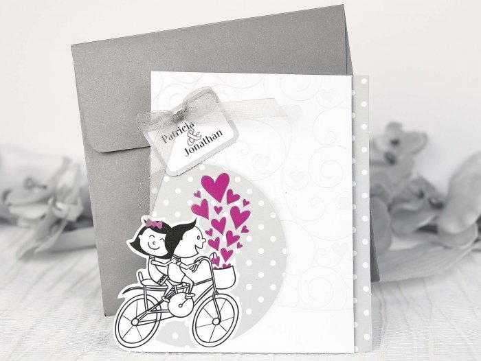 Invitación de boda - NOVIOS BICI 3D (C21039) Invitación de boda - NOVIOS BICI 3D (C21039)