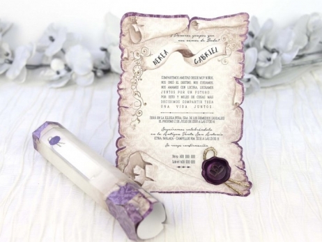 Invitación de boda -  CAJA PERGAMINO   (C39215A)