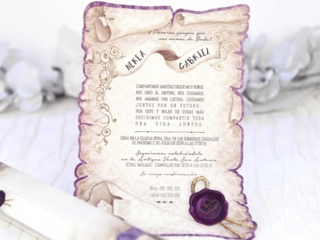 Invitación de boda -  CAJA PERGAMINO   (C39215A)