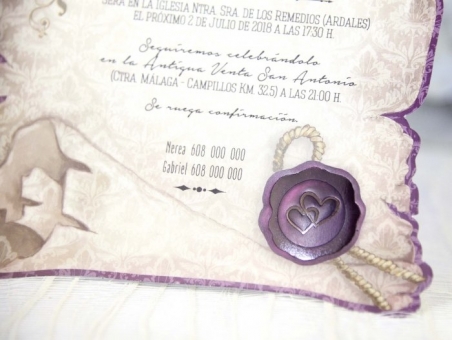 Invitación de boda barata pergamino antiguo 39215