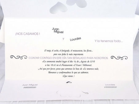 Invitación de boda informal barata 39219