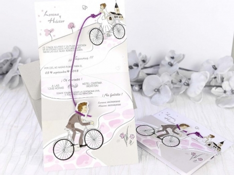 Invitación de boda -  NOVIOS BICICLETA   (39220 C)