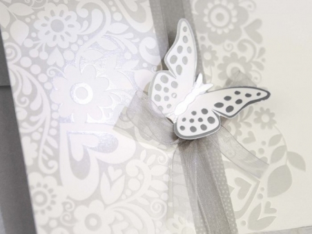 Invitación de boda barata elegante mariposa 39222