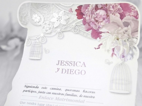 Invitación de boda - PERGAMINO ELEGANTE   (C22739)