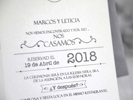 Invitación de boda barata elegante 39233