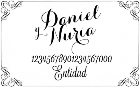 TARJETAS C/C A JUEGO KRAFT (solo para invitaciones KRAFT) FB97