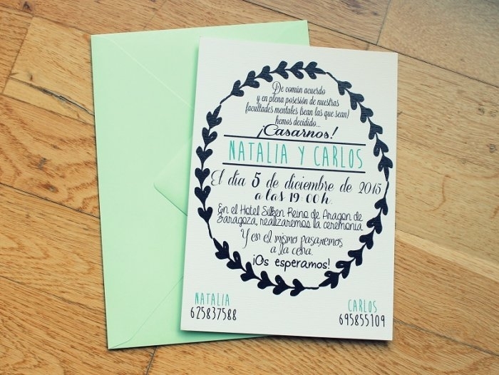 Invitación de boda - CENEFA VERDE Invitación de boda - CENEFA VERDE