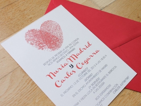 Invitación de boda - HUELLAS DACTILARES