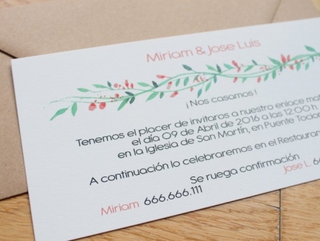 Invitación de boda - PRIMAVERAL