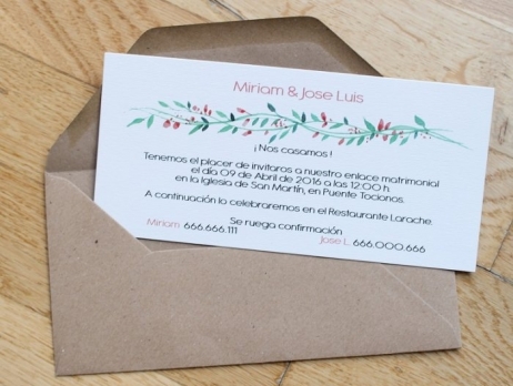 Invitación de boda - PRIMAVERAL