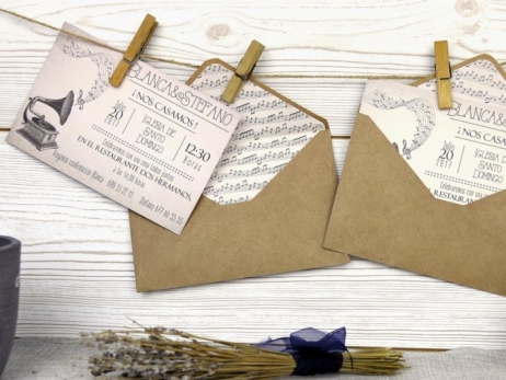 Invitación de boda - MUSICAL   (A32514)