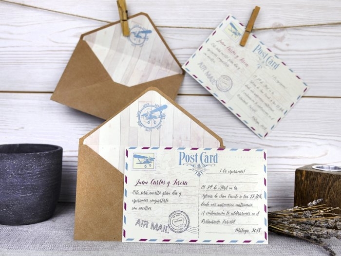 Invitación de boda - POSTAL DE VIAJE    (A51532)