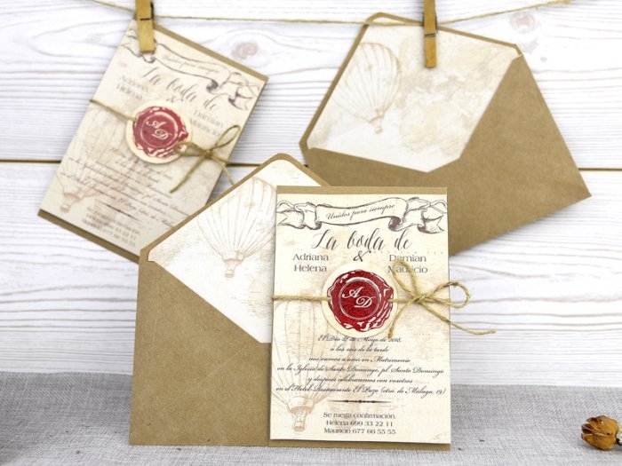 Invitación de boda - PERGAMINO VIAJES (A51832) Invitación de boda - PERGAMINO VIAJES (A51832)