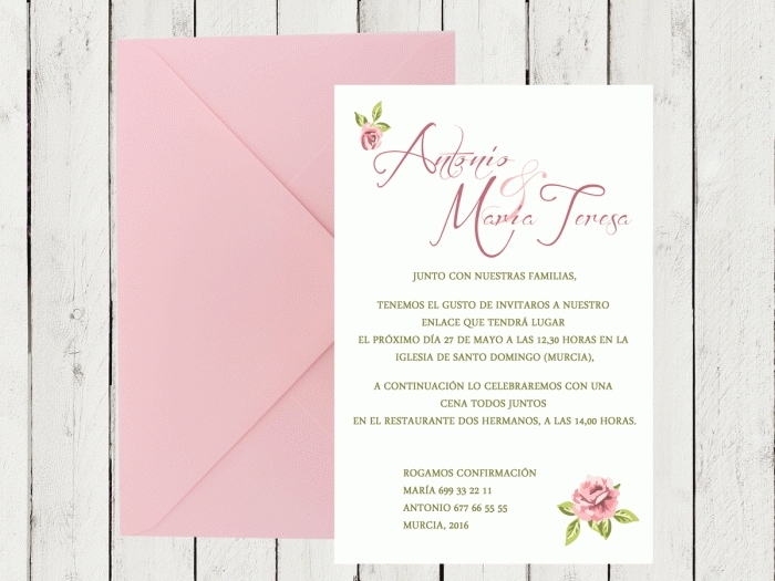 .Invitación de boda - SHABBY 3 .Invitación de boda - SHABBY 3