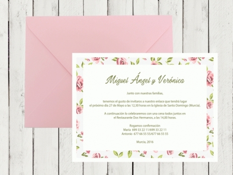 Invitación de boda - SHABBY CHIC