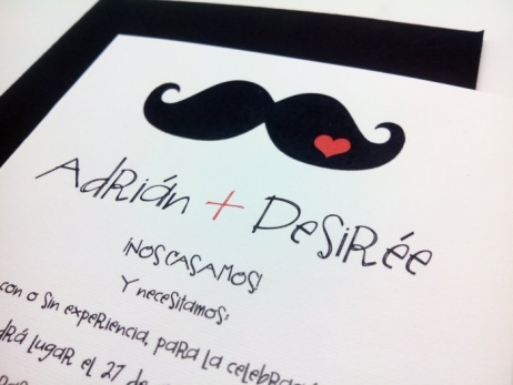 Invitación de boda - MOSTACHO