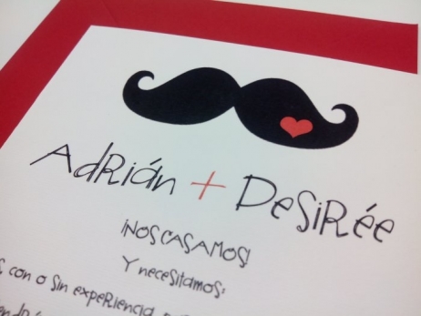 Invitación de boda - MOSTACHO