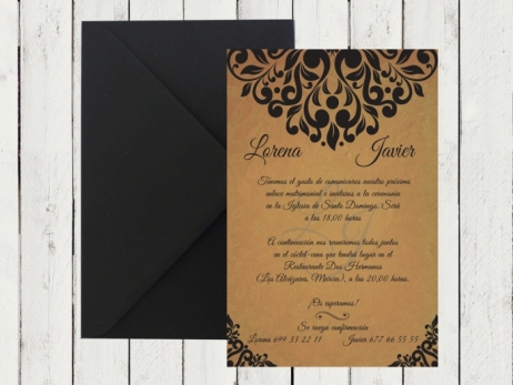 Invitación de boda - KRAFT ELEGANTE