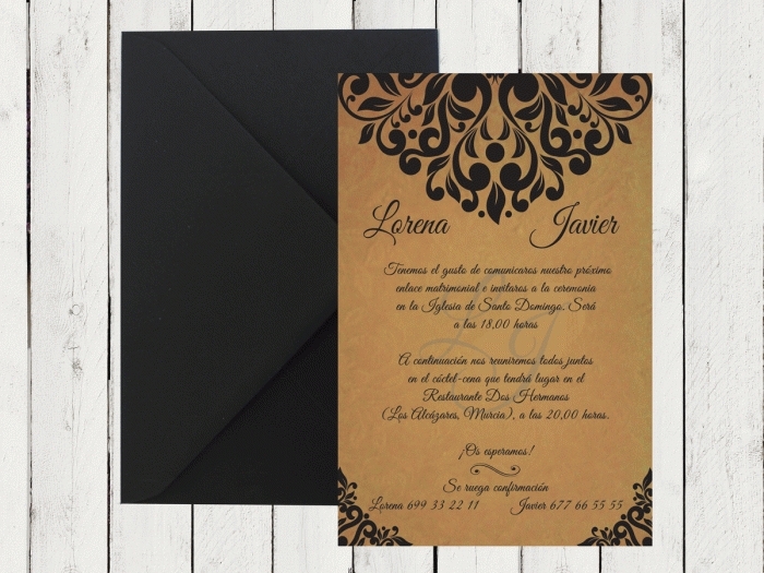 Invitación de boda - KRAFT ELEGANTE