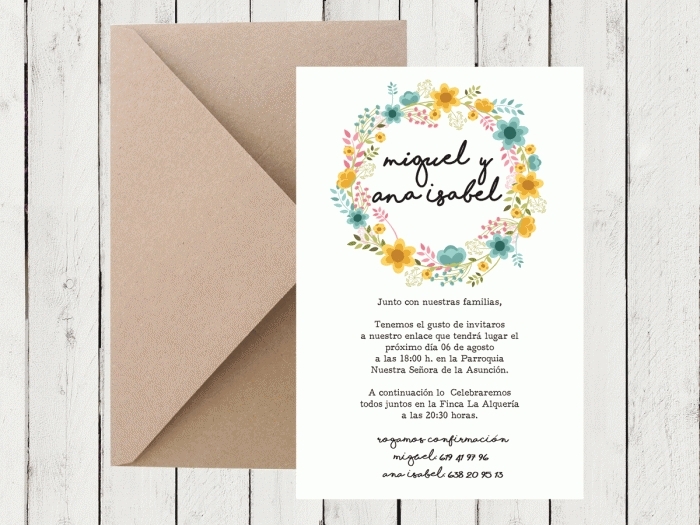 Invitación de boda - FLORAL