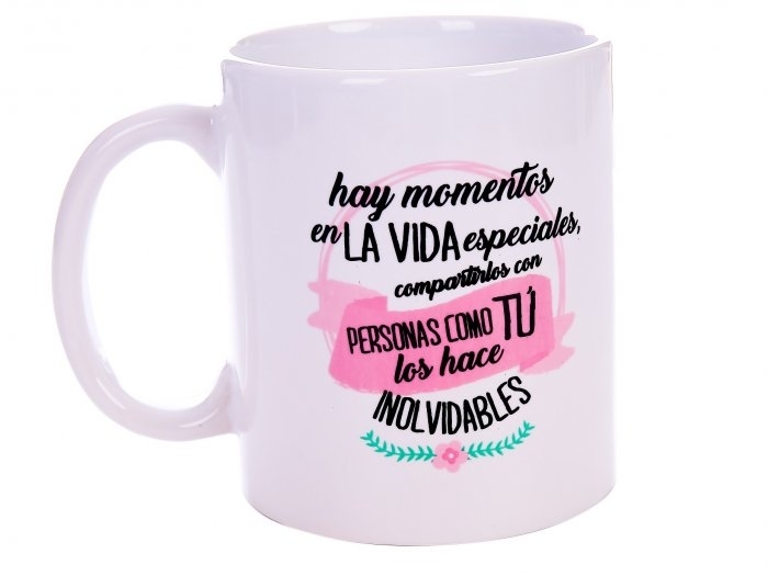 Detalle de boda - TAZA FRASES MEJORES DESEOS ref. 2692