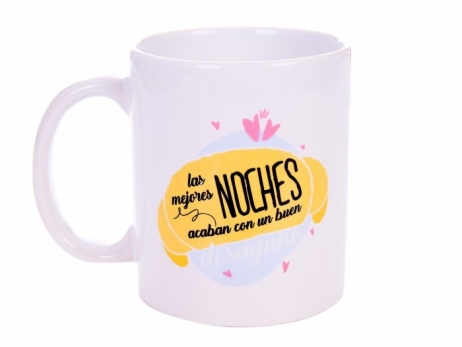 Detalle de boda - TAZA FRASES MEJORES DESEOS ref. 2692