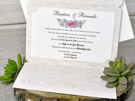 Invitación de boda - CARTA RUSTICA     ( 39303 F)