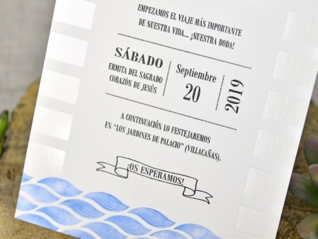 Invitación de boda - MARINERA sin forro   (C39306D)