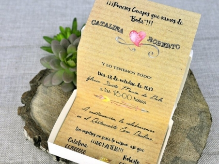 Invitación de boda diferente caja camara de fotos 39309